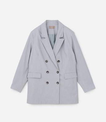 Blazer Alfaiataria com Abotoamento Duplo Curve & Plus Size