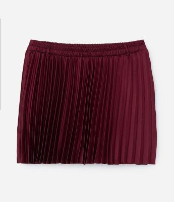 Saia em Cetim Plissada e Cintura Elástica Curve & Plus Size