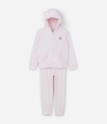 Conjunto Infantil em Plush com Bordado - Tam 1 a 5 Anos