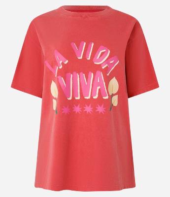 Camiseta em Algodão Estampa La Vida Viva