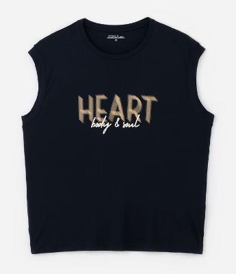 Regata com Tecnologia Dry e Estampa Heart Curve e Plus Size