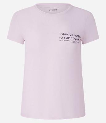 Camiseta Esportiva em Microfibra Texturizada com Estampa Run Together
