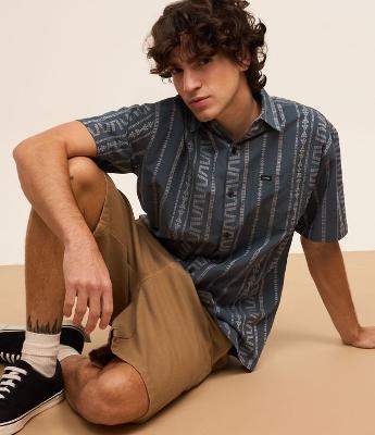Camisa Relaxed em Jacquard com Listras Étnicas
