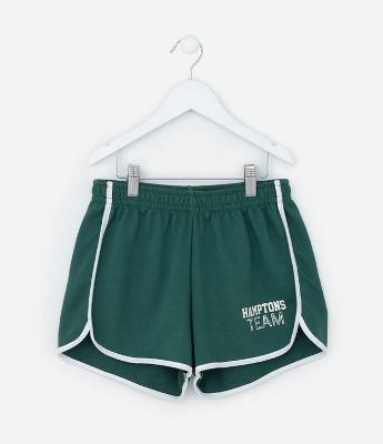 Short Runner Infantil com Viés Contrastantes - Tam 5 a 14 Anos