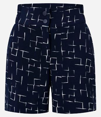 Short Alfaitado Cintura Alta com Estampa Ladrilhos