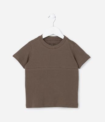 Camiseta Infantil em Piquet Texturizada - Tam 1 a 6 Anos