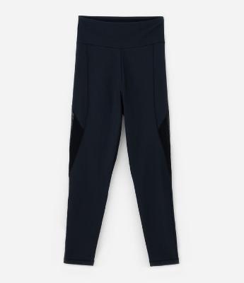 Calça Legging Esportiva com Recortes Tule Curve e Plus Size