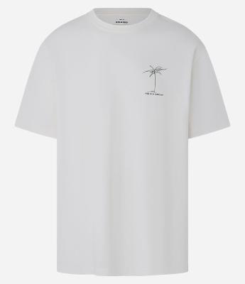Camiseta Relaxed com Estampa de Coqueiros