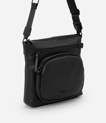 Bolsa Postman em PU com Bolso Frontal e Alça Regulável