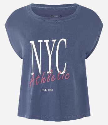 Camiseta Boxy Esportiva em Algodão Estonado com Estampa NYC Athletic