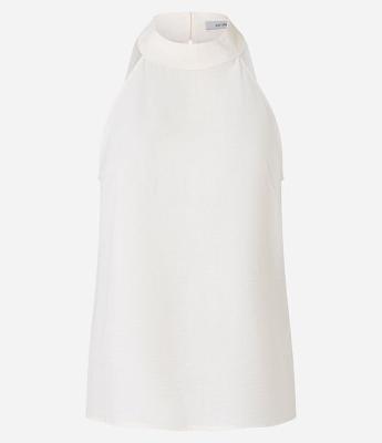 Blusa com Gola Halter Dobrada e Efeito Airflow