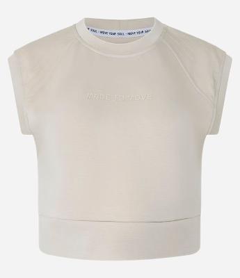 Camiseta Esportiva em Modal com Estampa Move e Pespontos