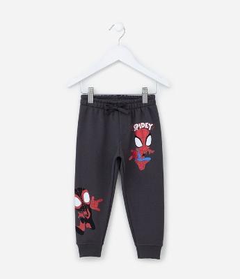 Calça Jogger Infantil em Moletom com Estampa Spidey - Tam 2 a 6 Anos