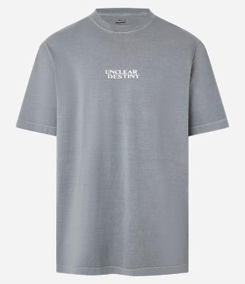 Camiseta Relaxed em Algodão com Estampa Lettering