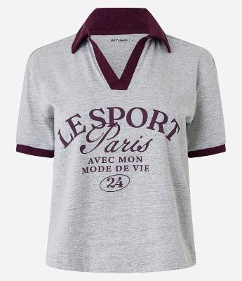 Camiseta Boxy Sportcore com Gola Polo Contrastante