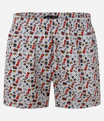 Cueca Samba Canção em Tricoline com Estampa de Corrida