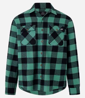 Camisa Comfort com Estampa Xadrez e Bolsos