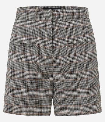 Short Reto Alfaiatado com Estampa Xadrez