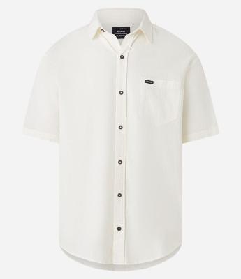 Camisa Relaxed em Algodão com Textura e Bolso