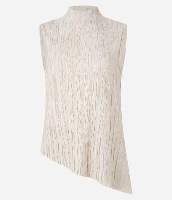 Blusa de Textura Jacquard com Barra Assimétrica