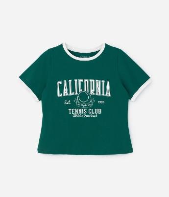 Camiseta em Algodão e Estampa Califórnia Curve & Plus Size