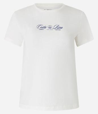 Blusa em Algodão com Estampa Lettering Costa Rica