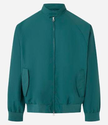 Jaqueta Bomber com Lapela e Estampa Bordada Lettering