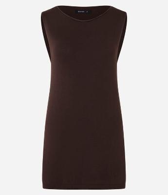 Blusa Alongada em Tricô Leve com Fenda Lateral