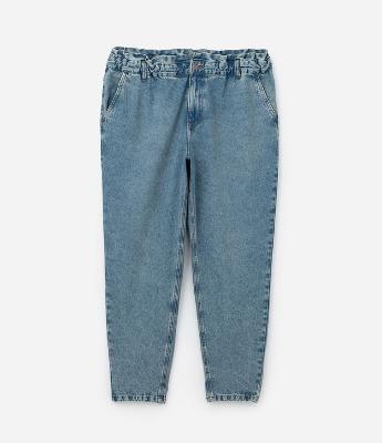 Calça Jeans Clochard com Lavagem Dirty Curve & Plus Size