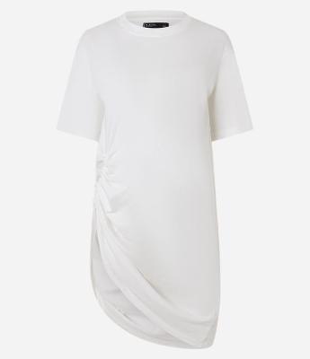 Blusa Oversized em Algodão com Drapeado Lateral