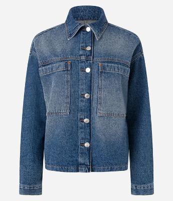 Camisa Overshirt em Jeans com Bolsos Frontais