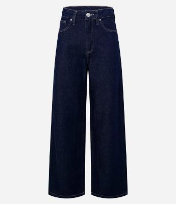 Calça Wide Leg em Jeans com Cintura Alta