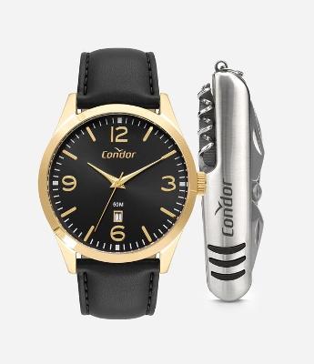 Relogio Analogico Aco Dourado Masculino Condor CO2115MZW K4P