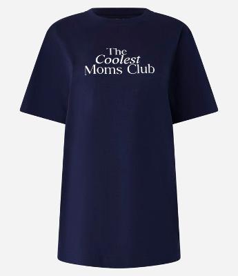 Camiseta em Algodão com Lettering Coolest Moms Club