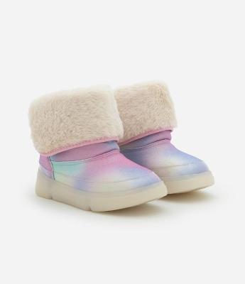 Bota Infantil com Sola LED e Estampa Tie Dye - Tam 20 a 30