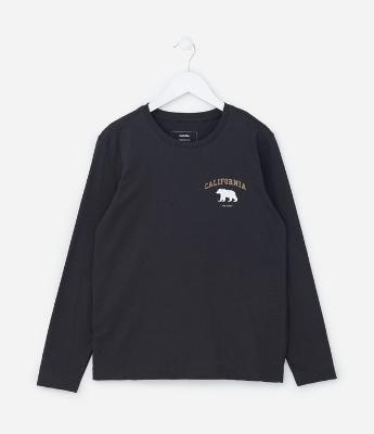 Camiseta Infantil com Estampa California - Tam 5 a 14 Anos