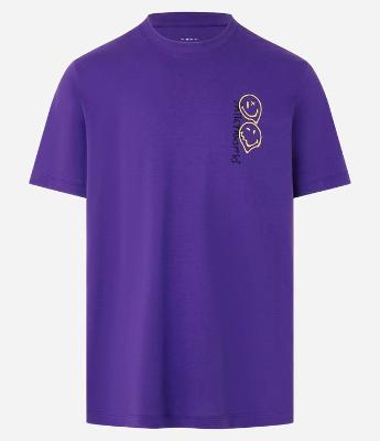 Camiseta Comfort em Algodão com Estampa Smile