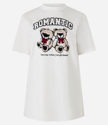 Camiseta em Algodão com Estampa Romantic Bears