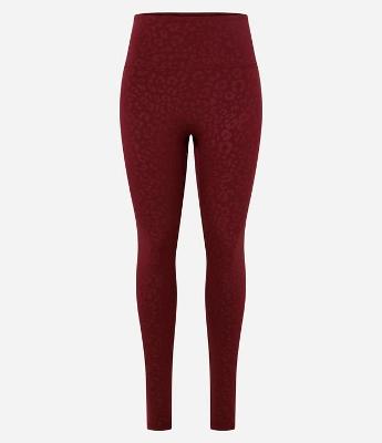 Calça Legging Esportiva em Microfibra Texturizada Animal Print Onça