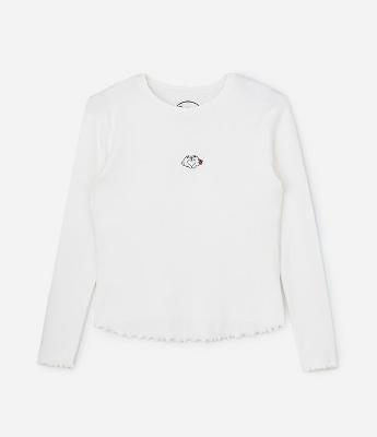 Blusa em Ribana com Bordado Coração Mickey Curve & Plus Size
