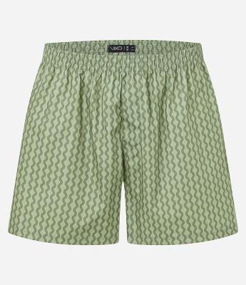 Cueca Samba Canção em Tricoline com Estampa de Listras Onduladas