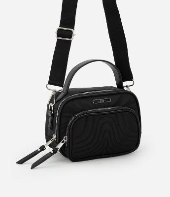 Bolsa Câmera Bag Pequena com Textura em Matelassê