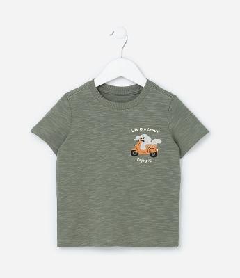 Camiseta Infantil com Estampa Motinho - Tam 1 a 6 Anos