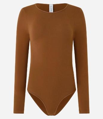 Body Seamless em Poliamida com Manga Longa
