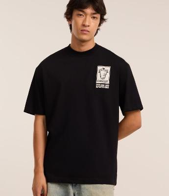 Camiseta Relaxed em Algodão com Estampa Cuscuz