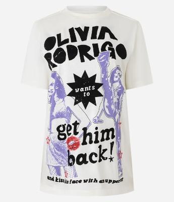 Camiseta T-shirt em Algodão com Estampa Olivia Rodrigo