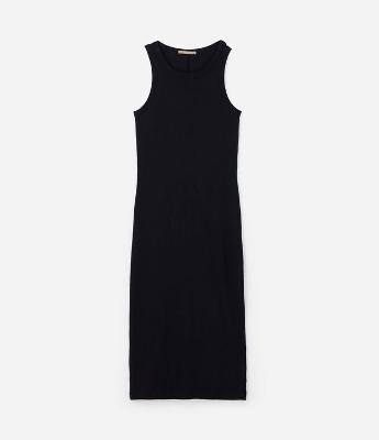 Vestido Midi em Ribana com Gola Redonda Curve & Plus Size