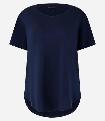 Camiseta Oversized Esportiva em Microfibra com Barra Arredondada