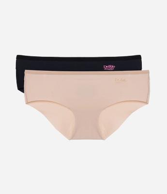 Kit 02 Calcinhas Boyshort em Poliamida com Lateral Larga DelRio