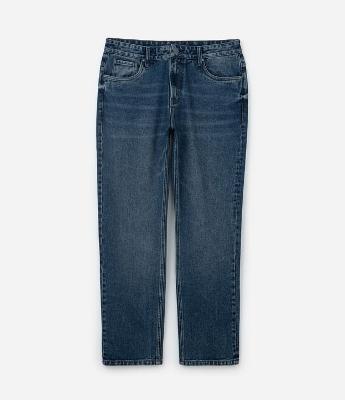 Calça Jeans Reta com Lavagem